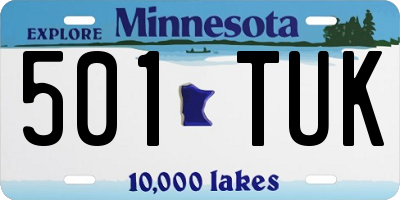 MN license plate 501TUK