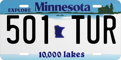 MN license plate 501TUR