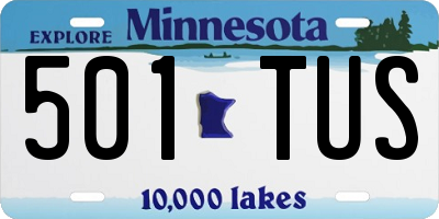 MN license plate 501TUS