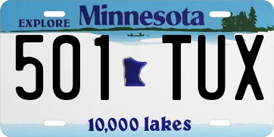 MN license plate 501TUX