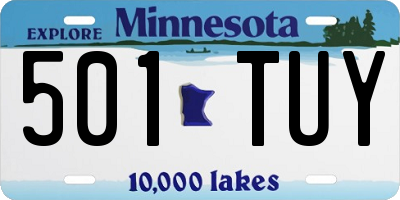 MN license plate 501TUY