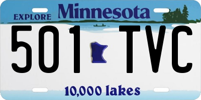MN license plate 501TVC