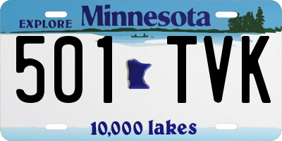 MN license plate 501TVK