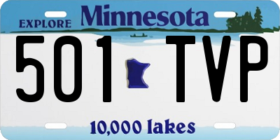MN license plate 501TVP
