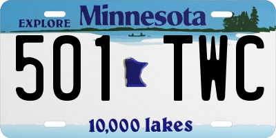 MN license plate 501TWC