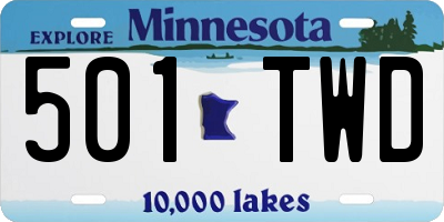 MN license plate 501TWD