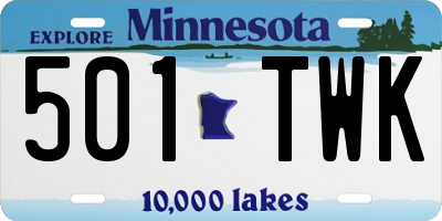 MN license plate 501TWK