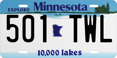 MN license plate 501TWL