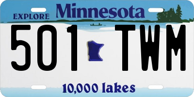 MN license plate 501TWM