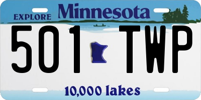 MN license plate 501TWP