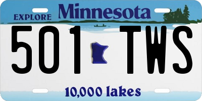 MN license plate 501TWS
