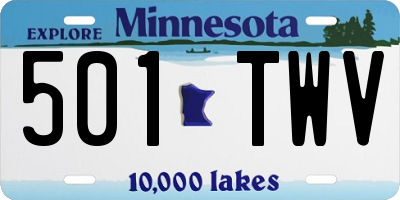 MN license plate 501TWV