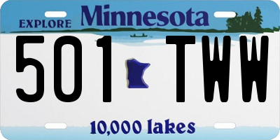 MN license plate 501TWW
