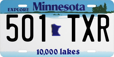 MN license plate 501TXR