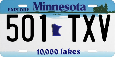 MN license plate 501TXV