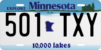 MN license plate 501TXY