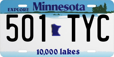 MN license plate 501TYC