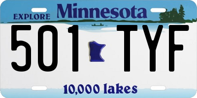 MN license plate 501TYF