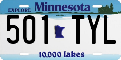 MN license plate 501TYL