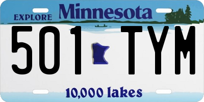 MN license plate 501TYM