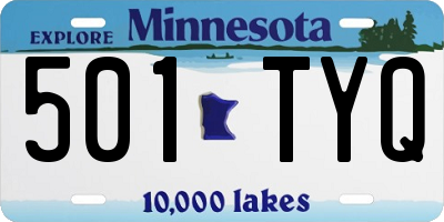 MN license plate 501TYQ