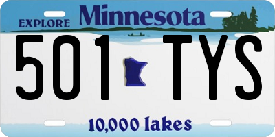 MN license plate 501TYS