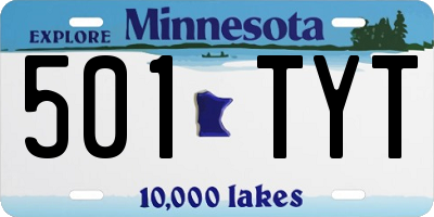 MN license plate 501TYT