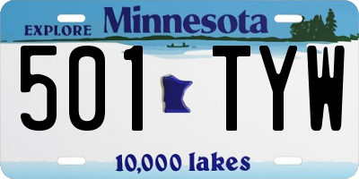 MN license plate 501TYW