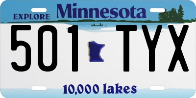 MN license plate 501TYX