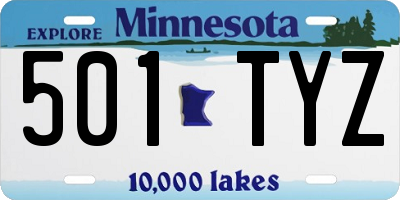 MN license plate 501TYZ