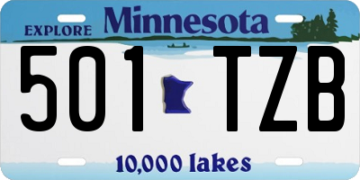 MN license plate 501TZB