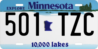 MN license plate 501TZC