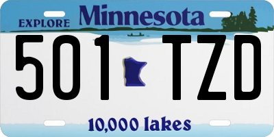 MN license plate 501TZD