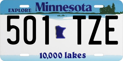 MN license plate 501TZE