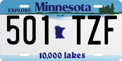 MN license plate 501TZF