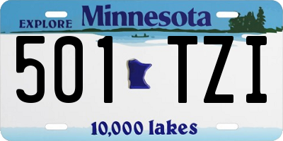 MN license plate 501TZI