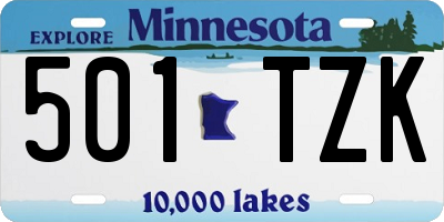 MN license plate 501TZK