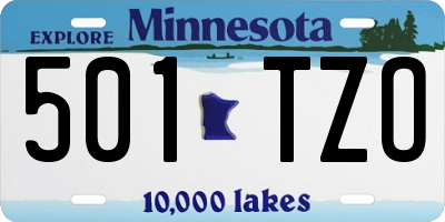 MN license plate 501TZO