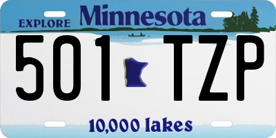MN license plate 501TZP