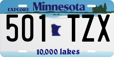 MN license plate 501TZX