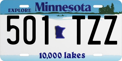 MN license plate 501TZZ