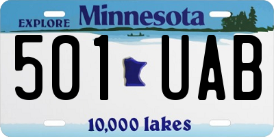 MN license plate 501UAB
