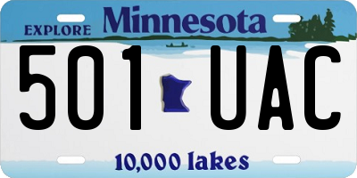 MN license plate 501UAC