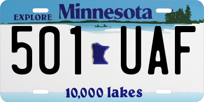 MN license plate 501UAF