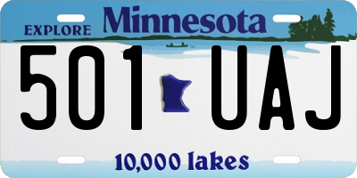 MN license plate 501UAJ