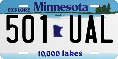 MN license plate 501UAL
