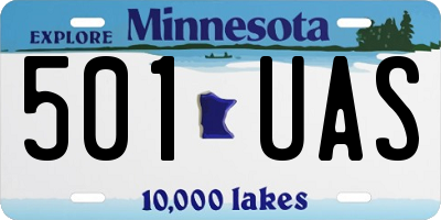 MN license plate 501UAS