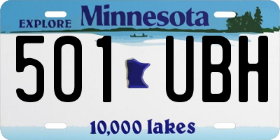 MN license plate 501UBH