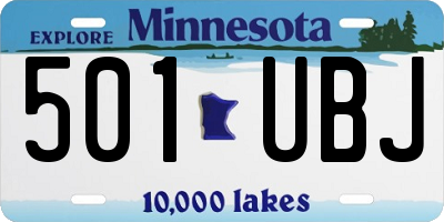MN license plate 501UBJ