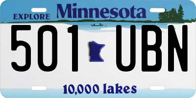 MN license plate 501UBN